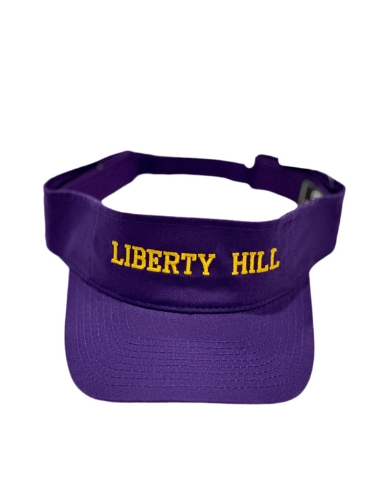 Purple Visor W/ Yellow Liberty Hill Embroidery