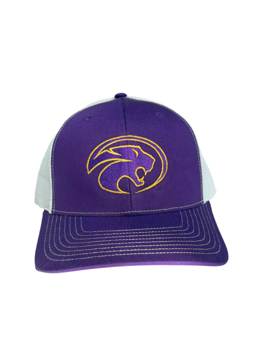 Richardson Panther  Head  Purple Snapback Hat