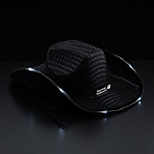 Light Up Cowboy Hat Black