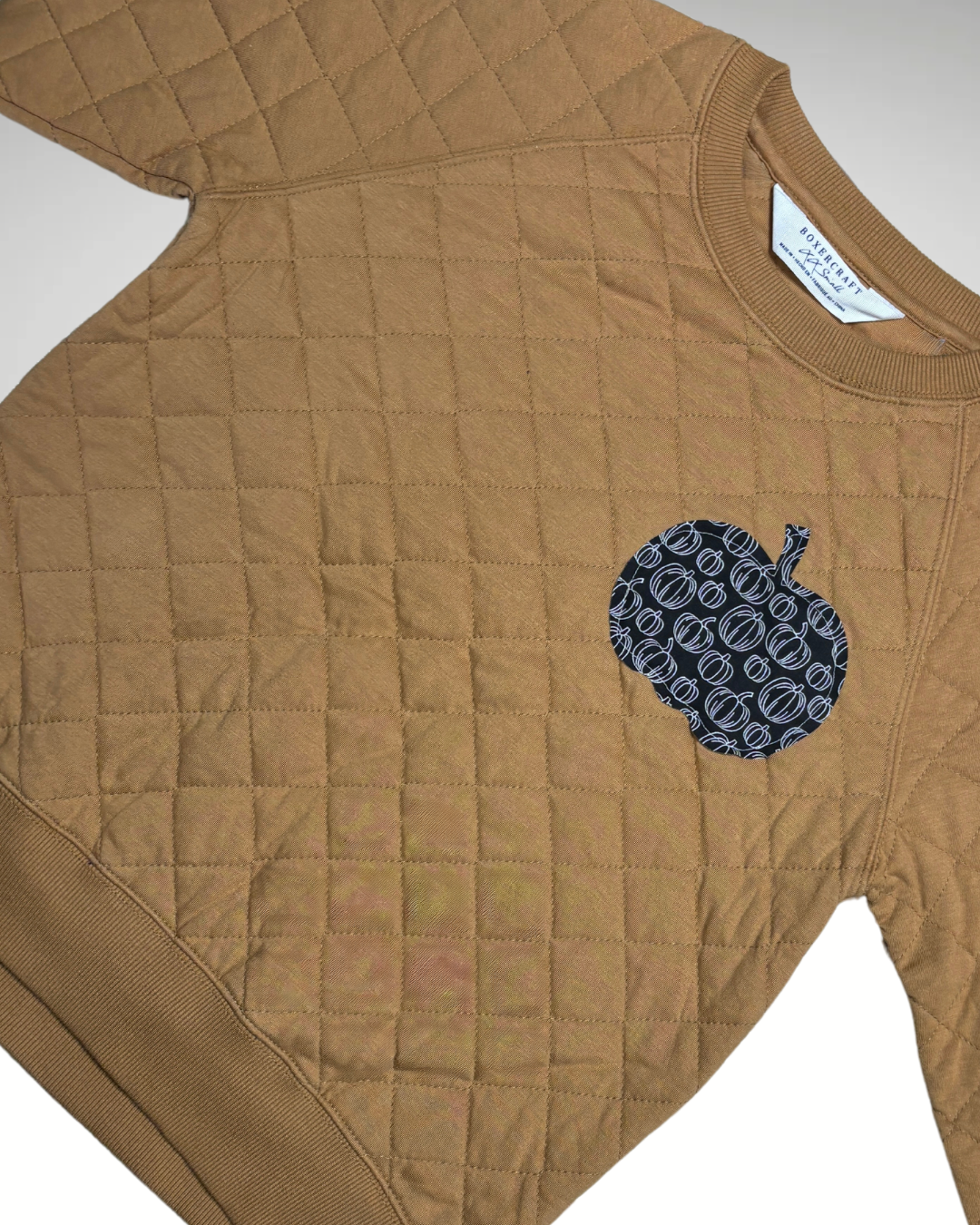 Pumpkin Quilted Pullover