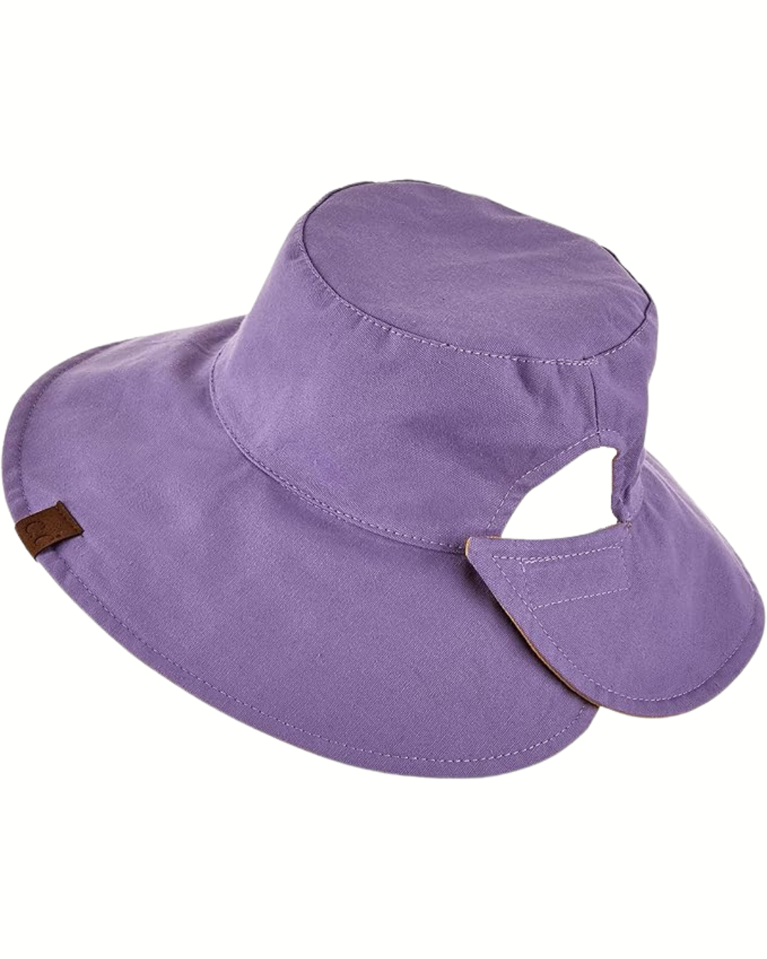 Reversible Ponytail Bucket Hat