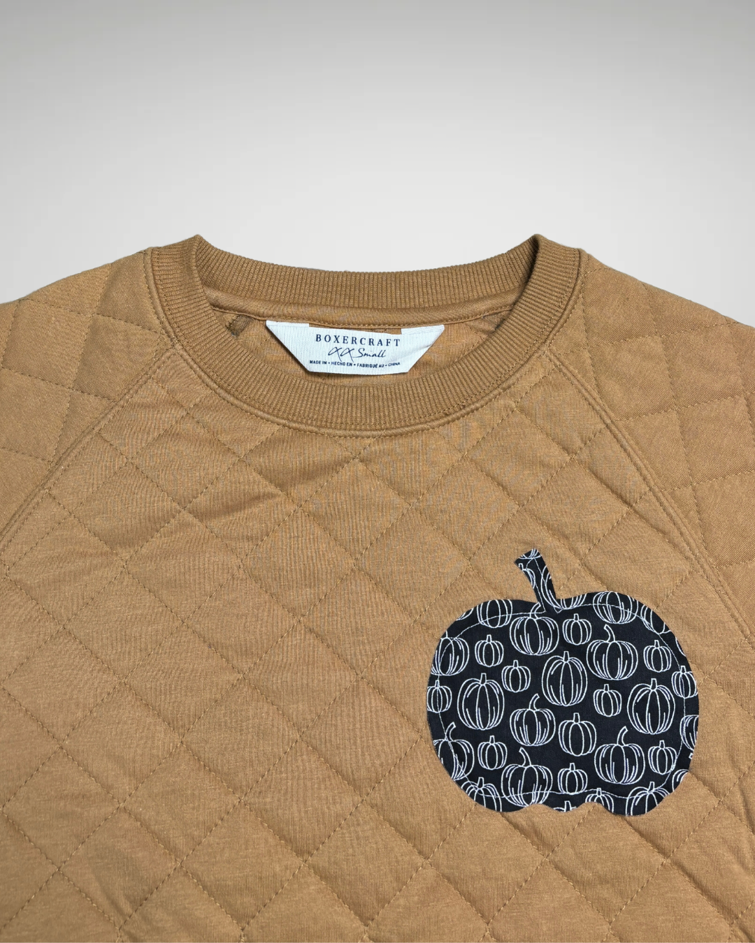 Pumpkin Quilted Pullover