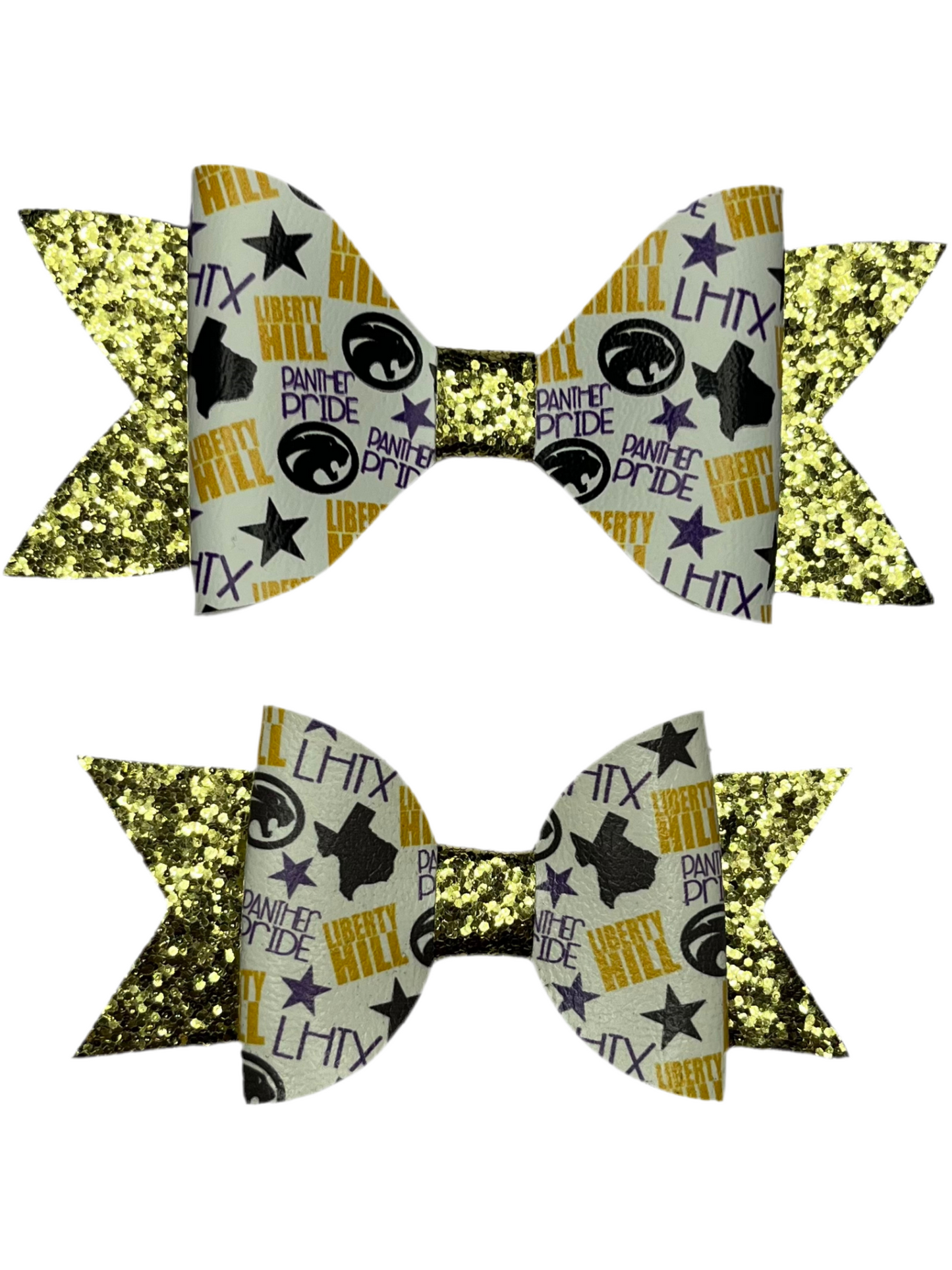 Panther LH Bow 5” Clip Gold