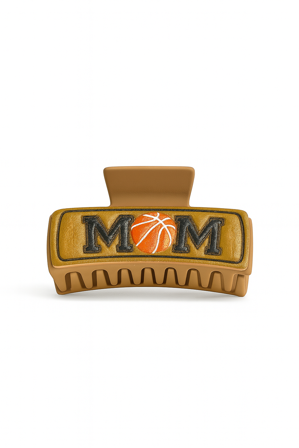 Basketball Leather Embossed Mom Hair Clip
