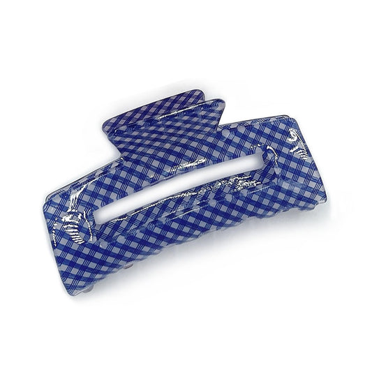 Acrylic Gingham Hair Claw Clip