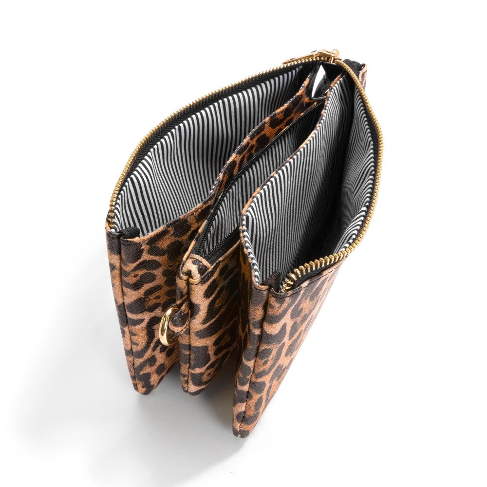Crossbody Faux Leather Envelope Organizer Purse