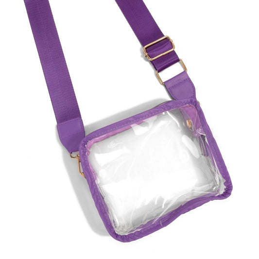 Clear Crossbody Bag Purple