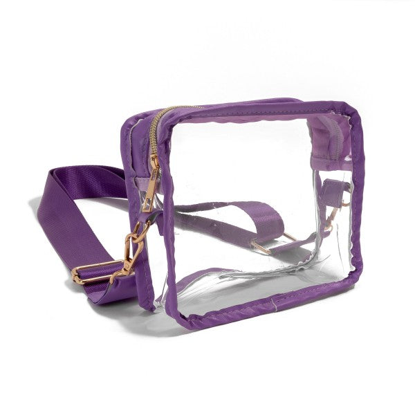Clear Crossbody Bag Purple