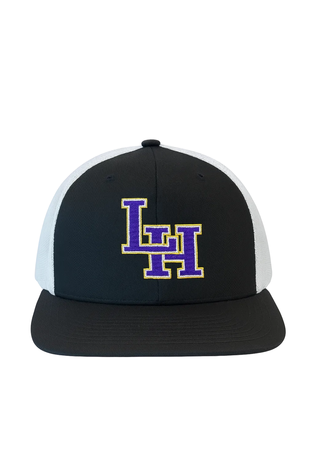 LH Black and White Mesh Fitted Hat