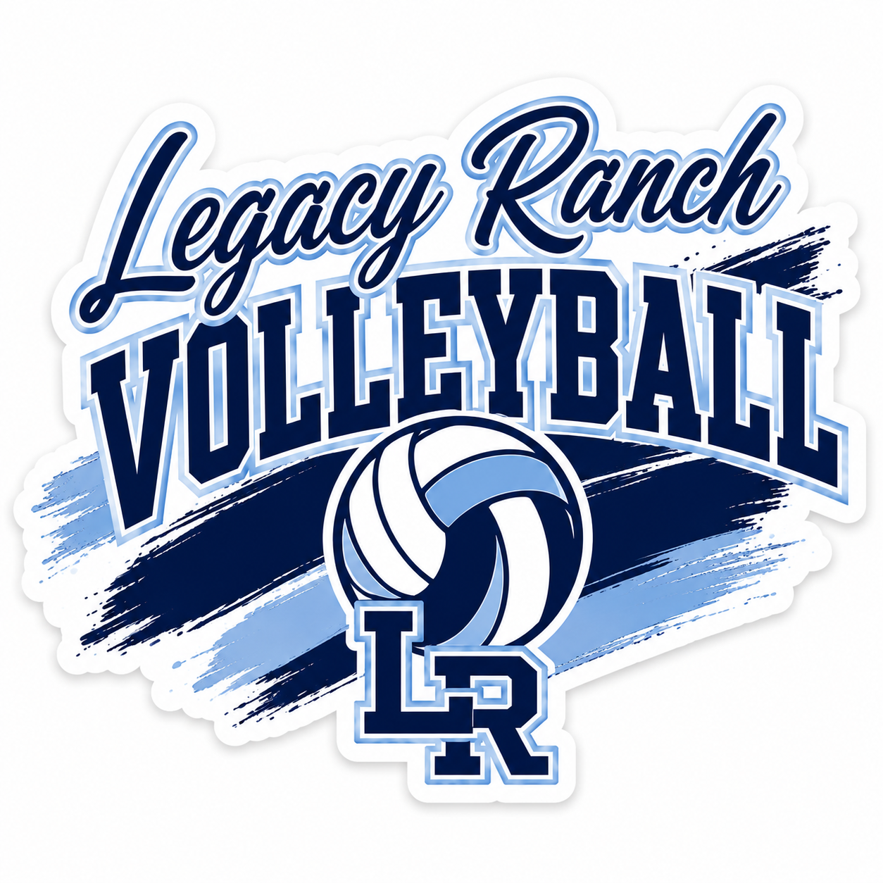 LR Volleyball Sticker