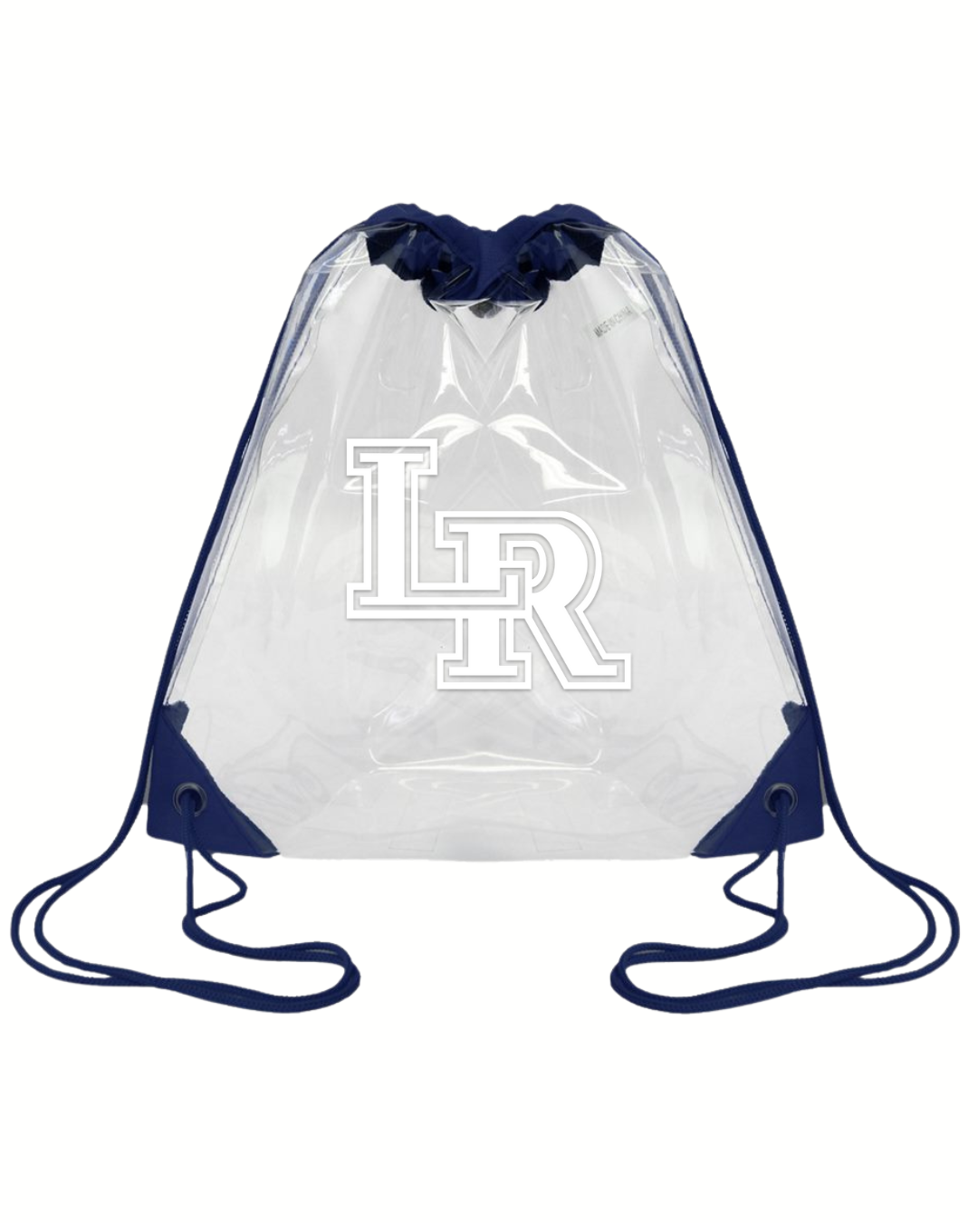 Clear Drawstring Backpack Navy LR