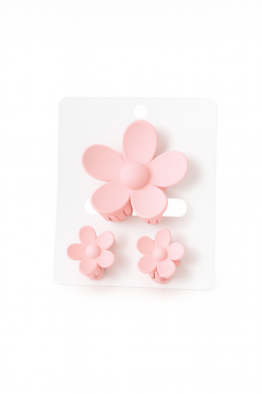 Light Pink Claw Clip Three Pack