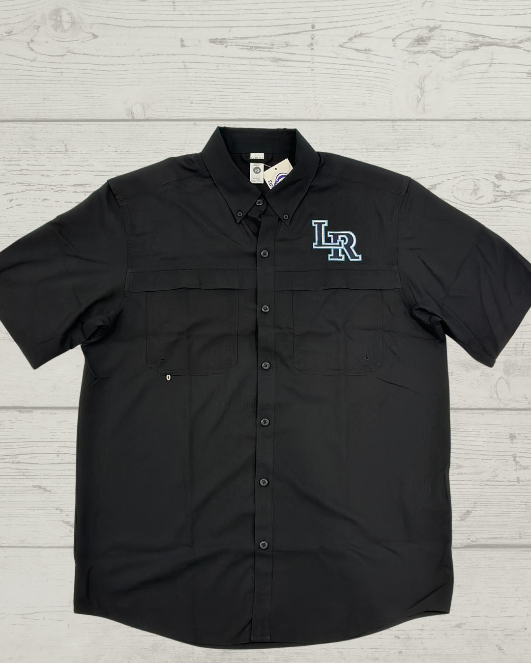 Chemise Casual Real Legends L - Noire - Boutons - Pêche - Taille L Homme