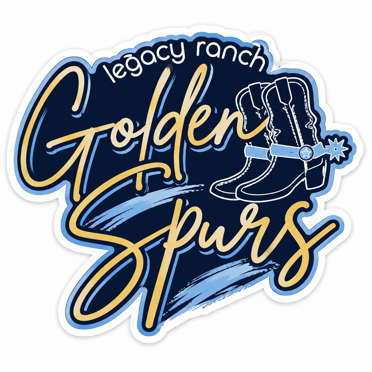 LR Golden Spurs Sticker