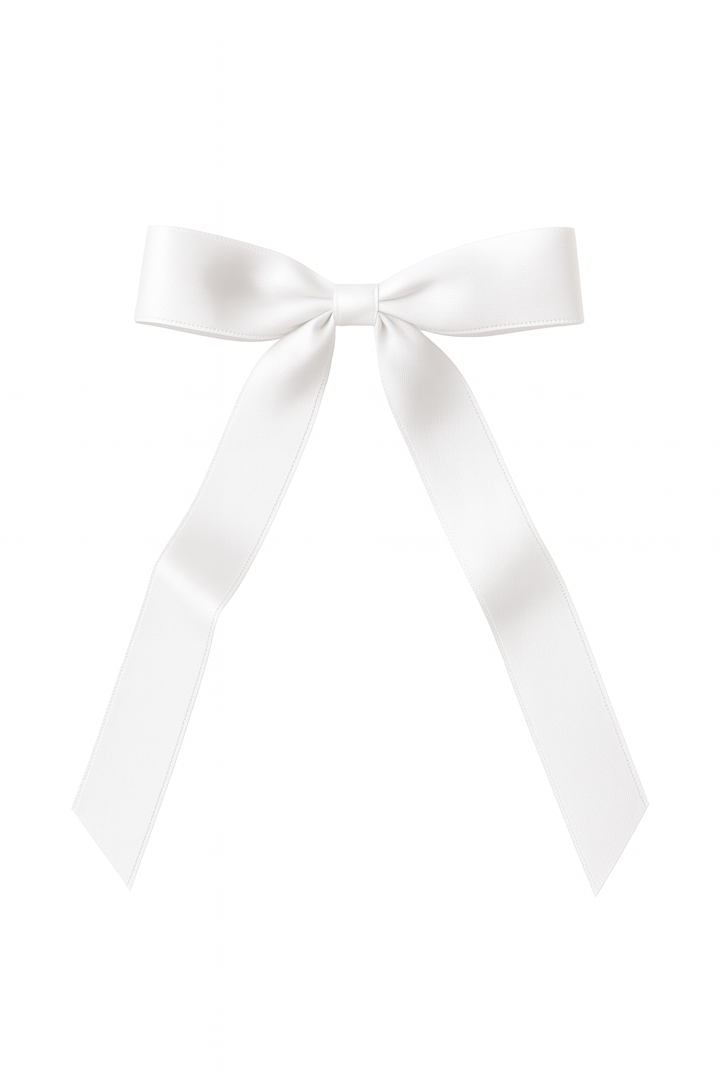 White Cotton Clip On Hair Bow