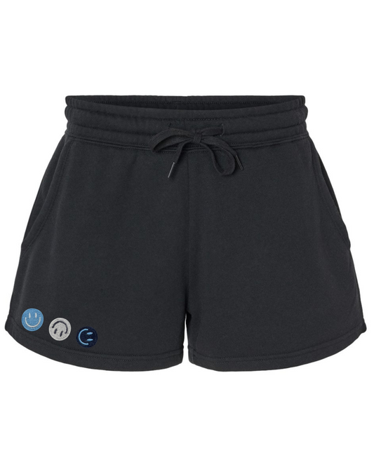 Wrangler Fleece Black Smiley Shorts