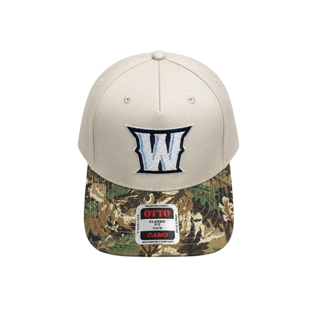 W Camo Snapback Hat