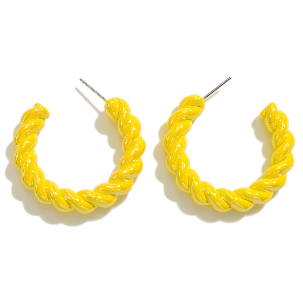 Twisted Earrings Yellow