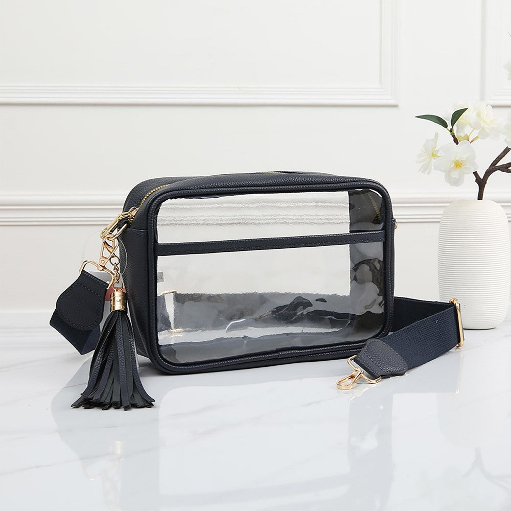 Navy Clear Crossbody Bag