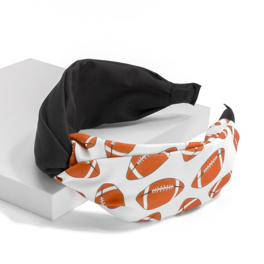 Football Printed Headband Black