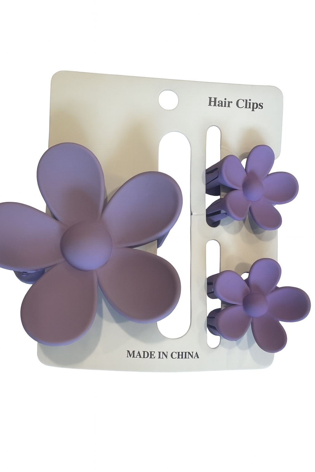Purple claw clip three pack