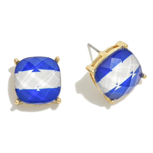 Game Day Faceted Stud Earrings