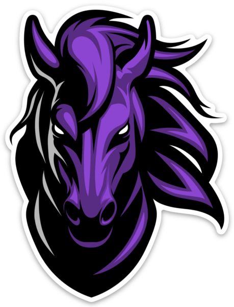 Stallions Mascot Face Sticker