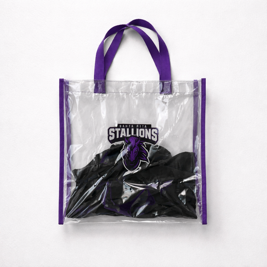 Santa Rita Clear Purple Tote Bag