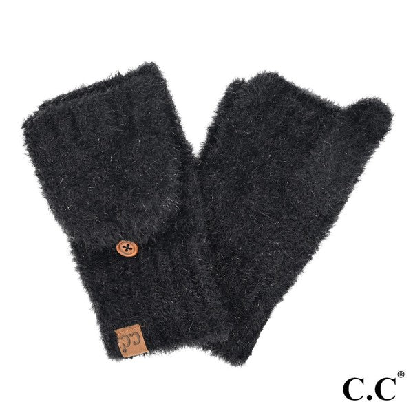 C.C Metallic Eyelash Mittens