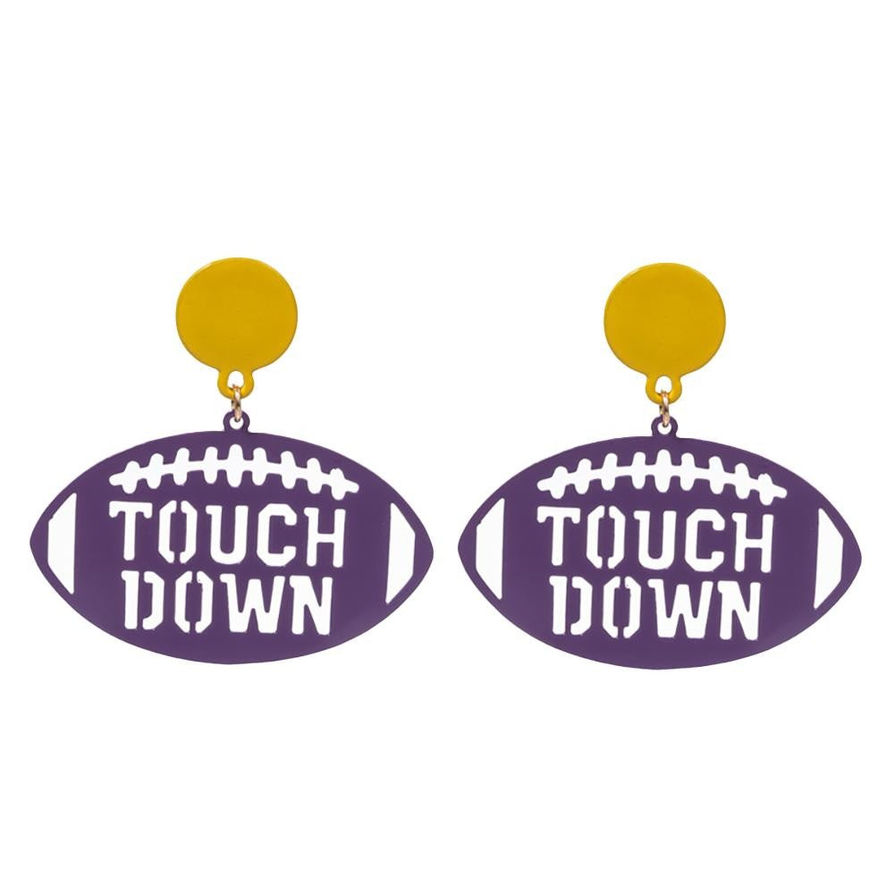 Stamped 'Touch Down' Earring