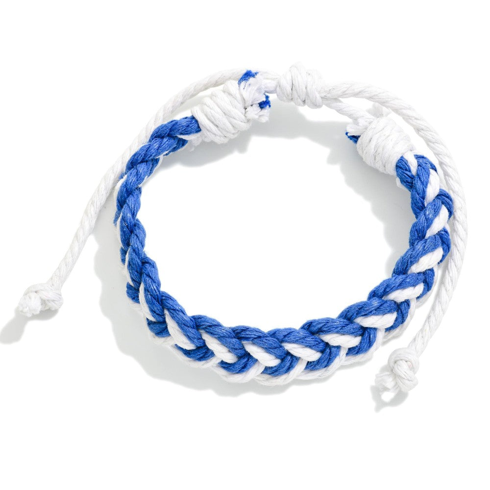 Two Tone Braided Rope Bracelet