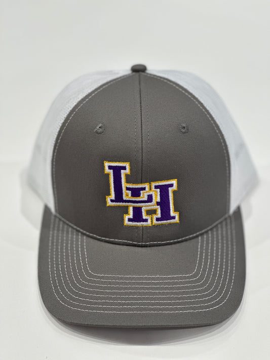 LH Gray & White Snapback Hat Youth