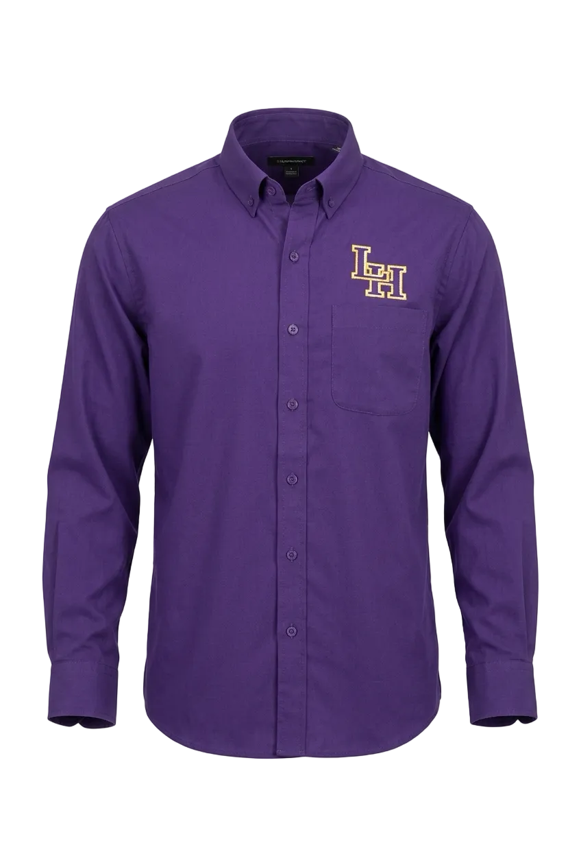 Port Authority Long Sleeve Purple LH Twill Shirt