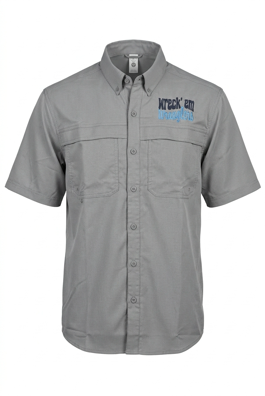 Wreck'em Wranglers Silver Fishing Shirt