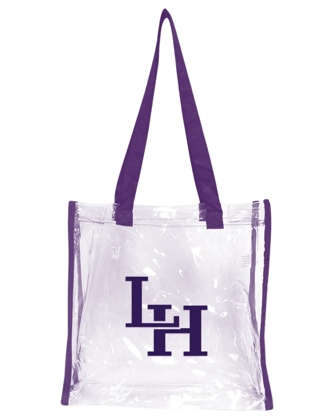 LH Clear Glitter Purple Tote Bag
