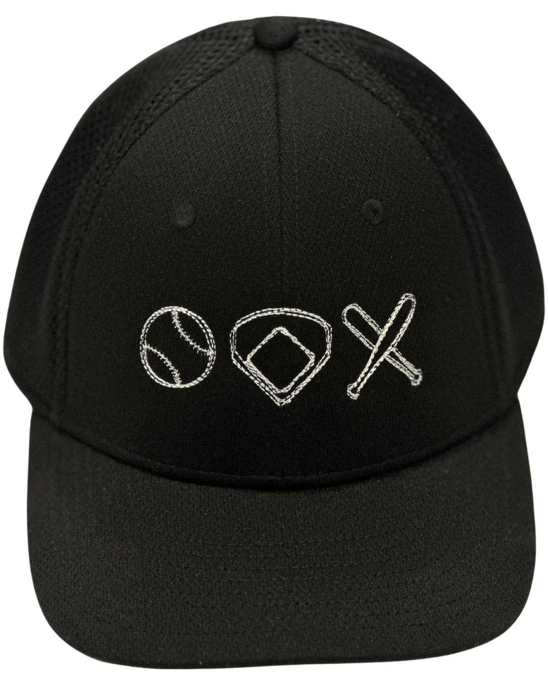 OC Proflex Black baseball Hat W/ White Embroidery