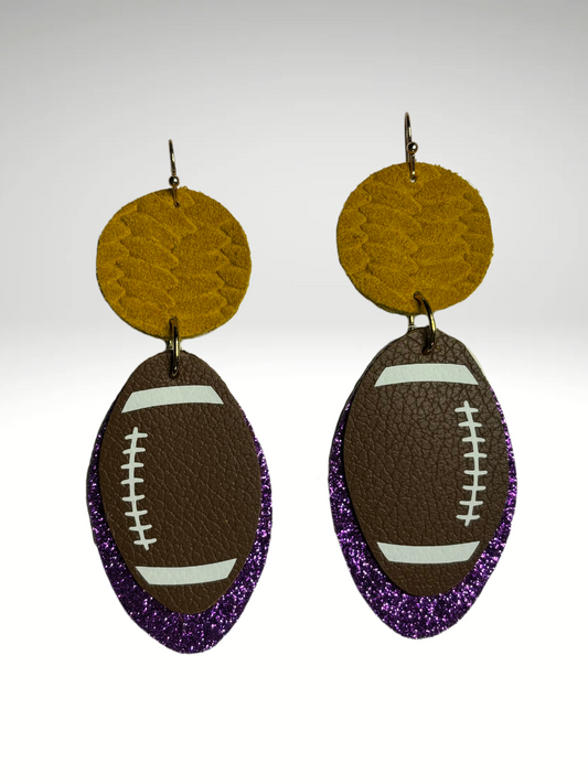Panthers Football Drop Earrings