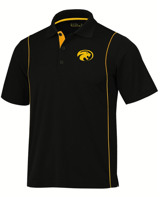 Panther Head BAW  Black/ Gold Polo