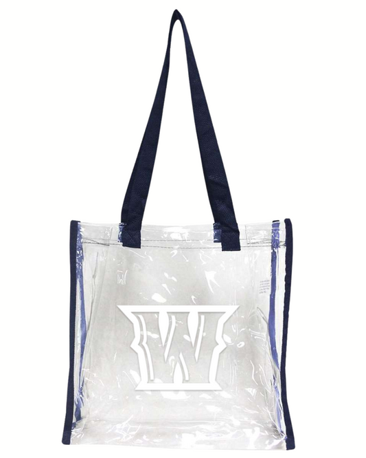 Clear Navy Tote Bag W