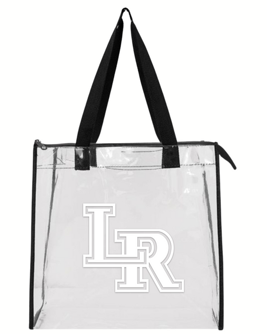 Clear Zippered Tote Black LR