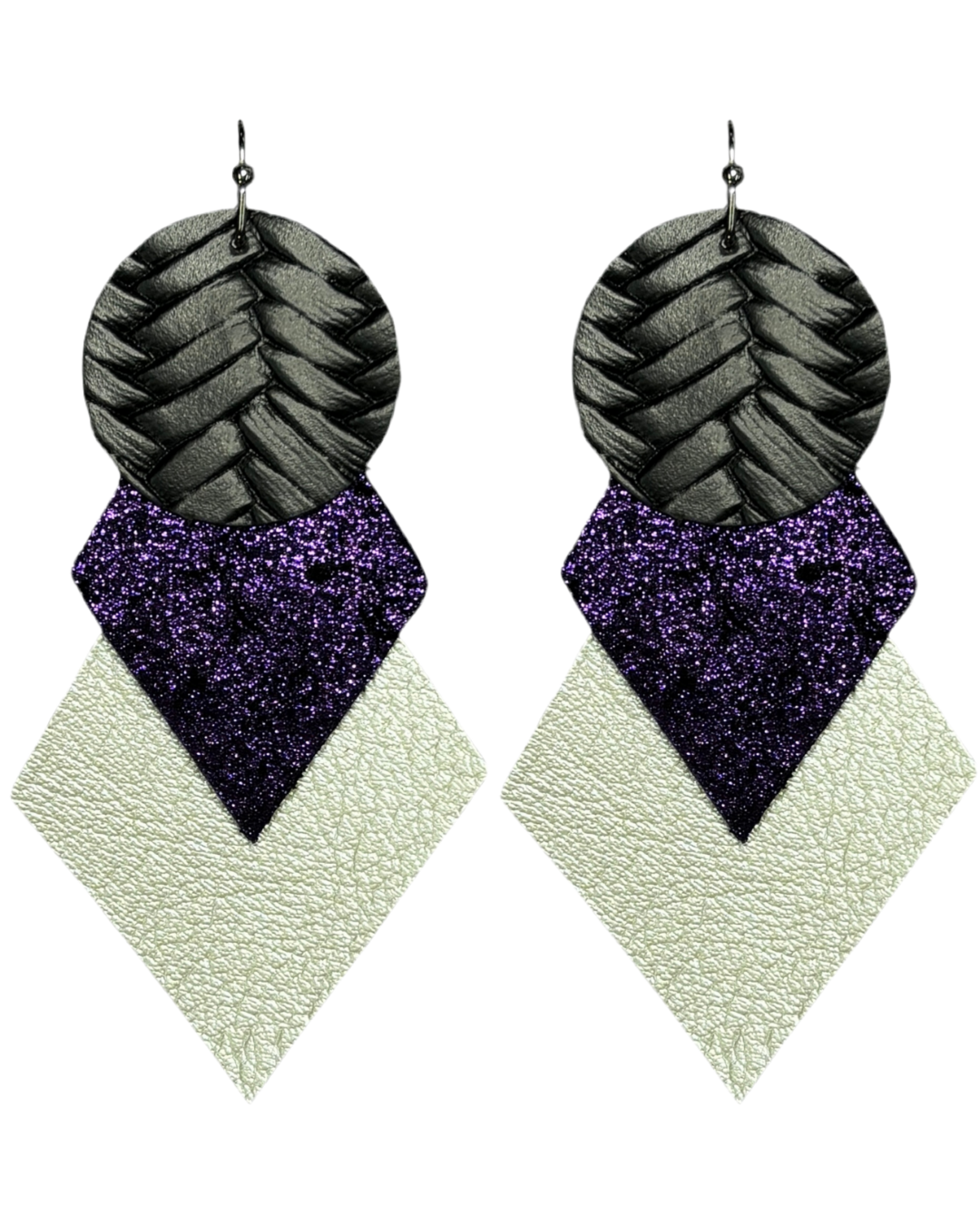 Purple&Black Drop Earrings