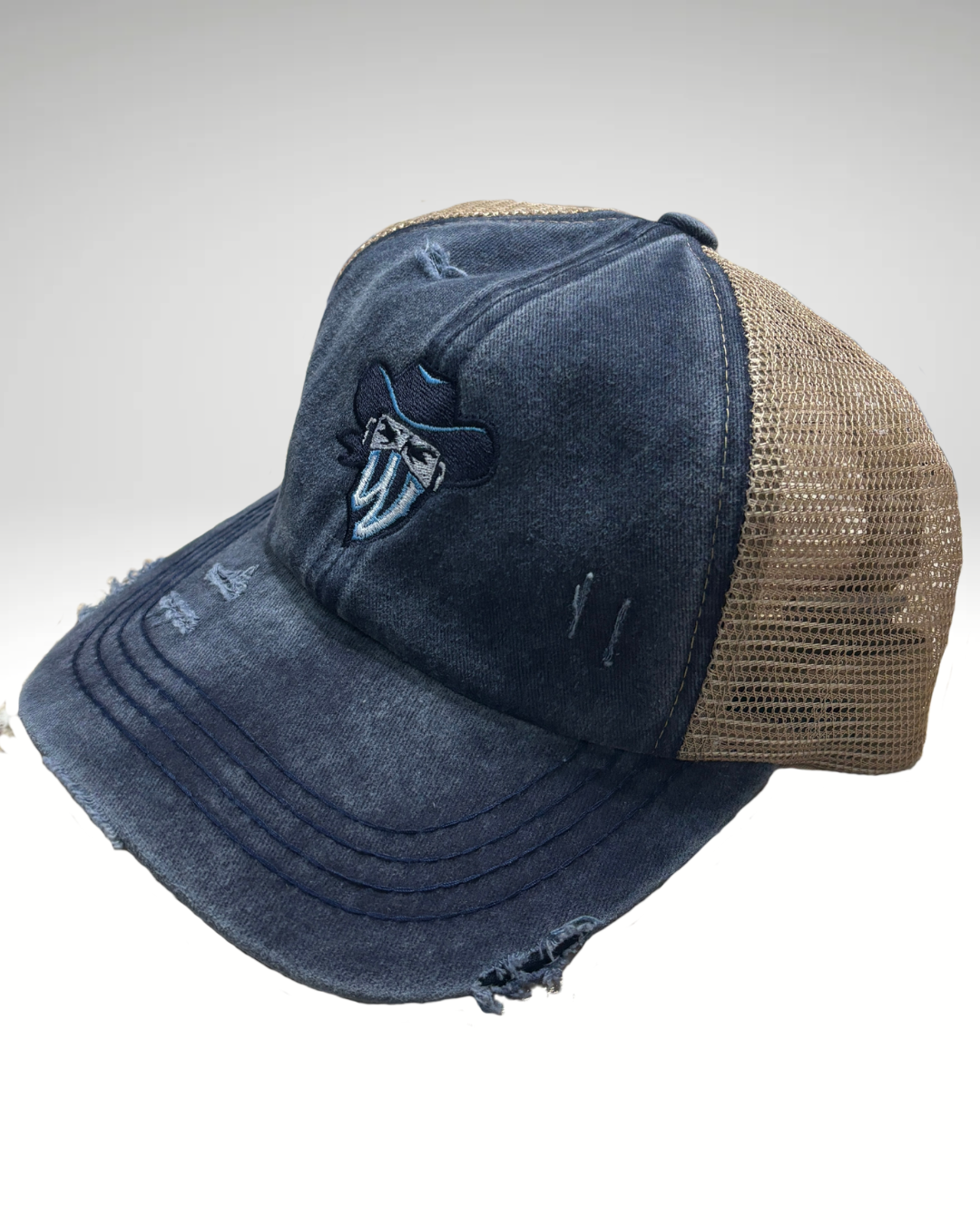 Criss Cross Ponytail Wrangler Mask Hat