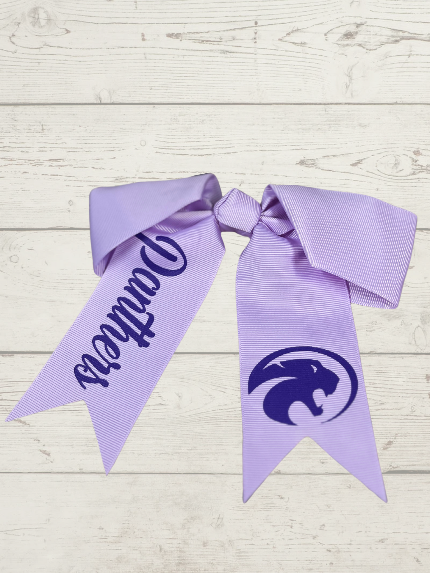 Cheer Bow LT Purple Panther