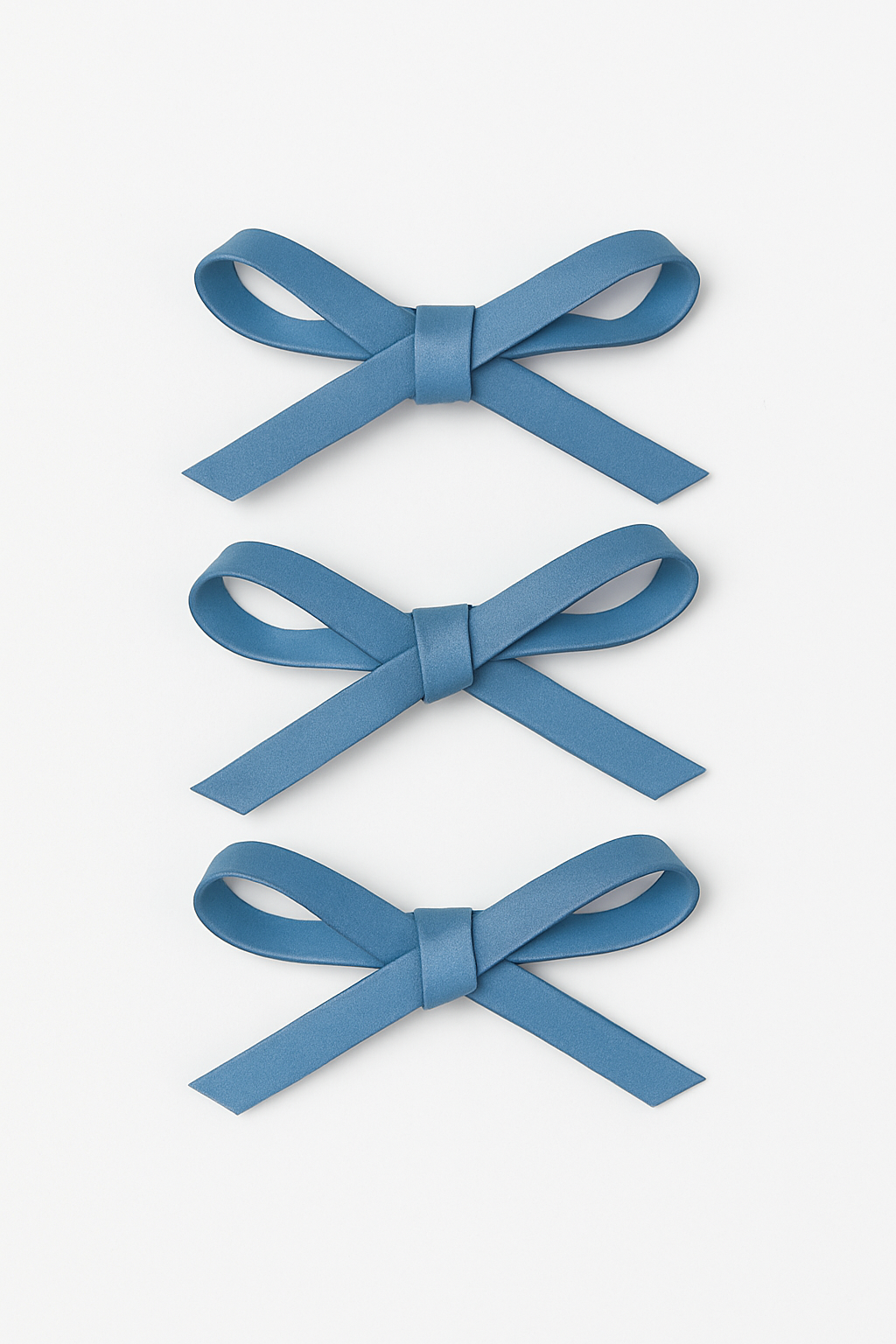 Blue Set Of 3 Clips In Hair Bow