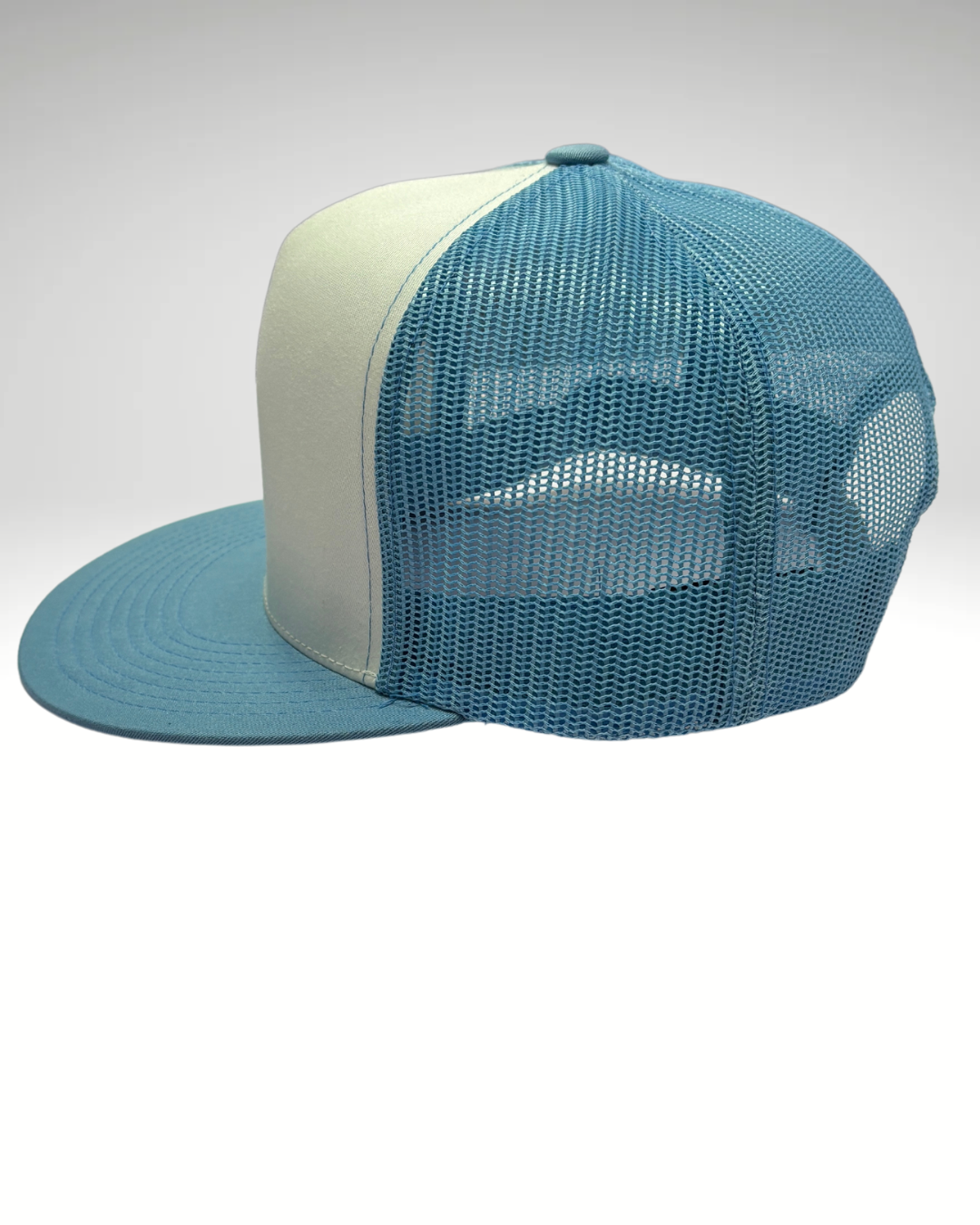 LR Light Blue White Snapback Hat