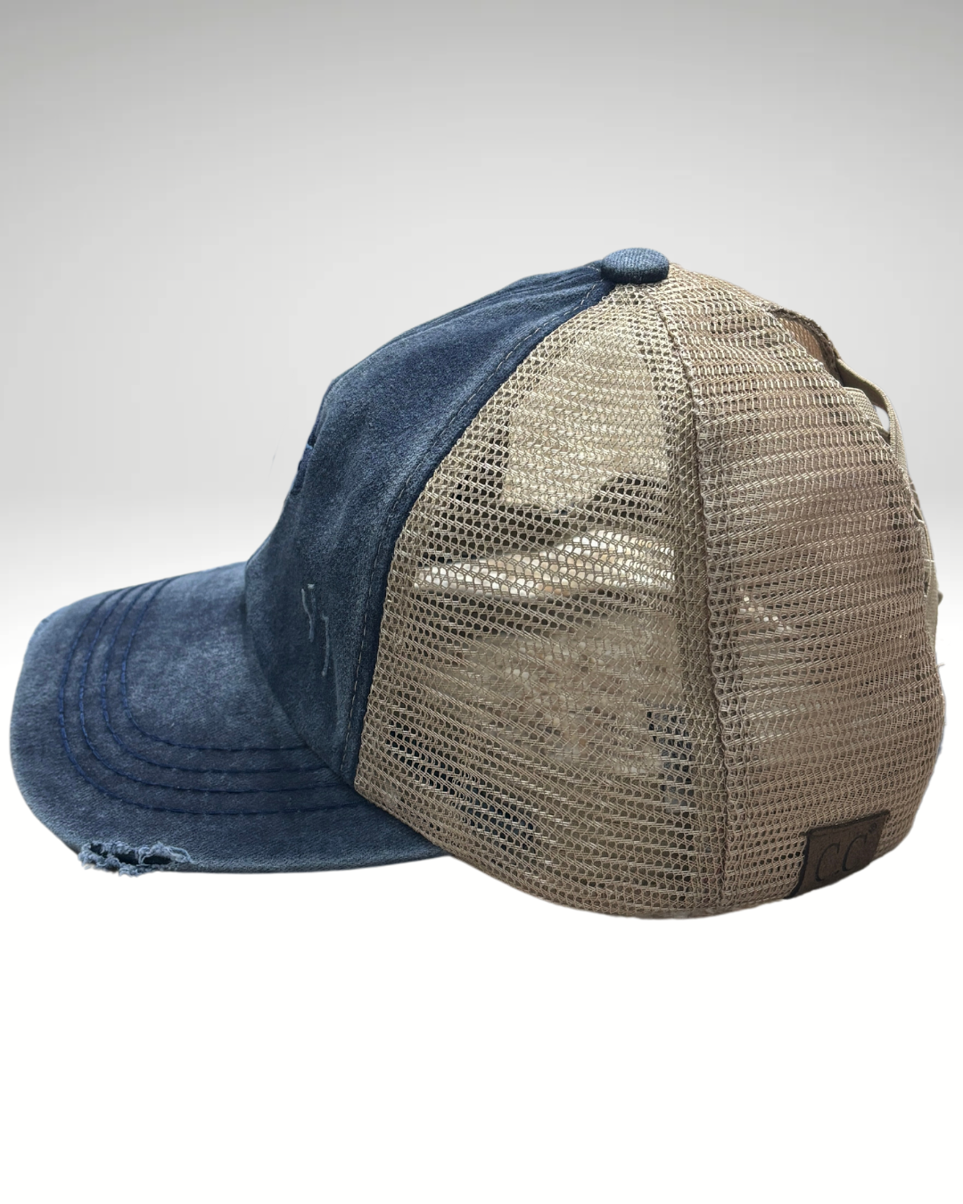 Criss Cross Ponytail Wrangler Mask Hat