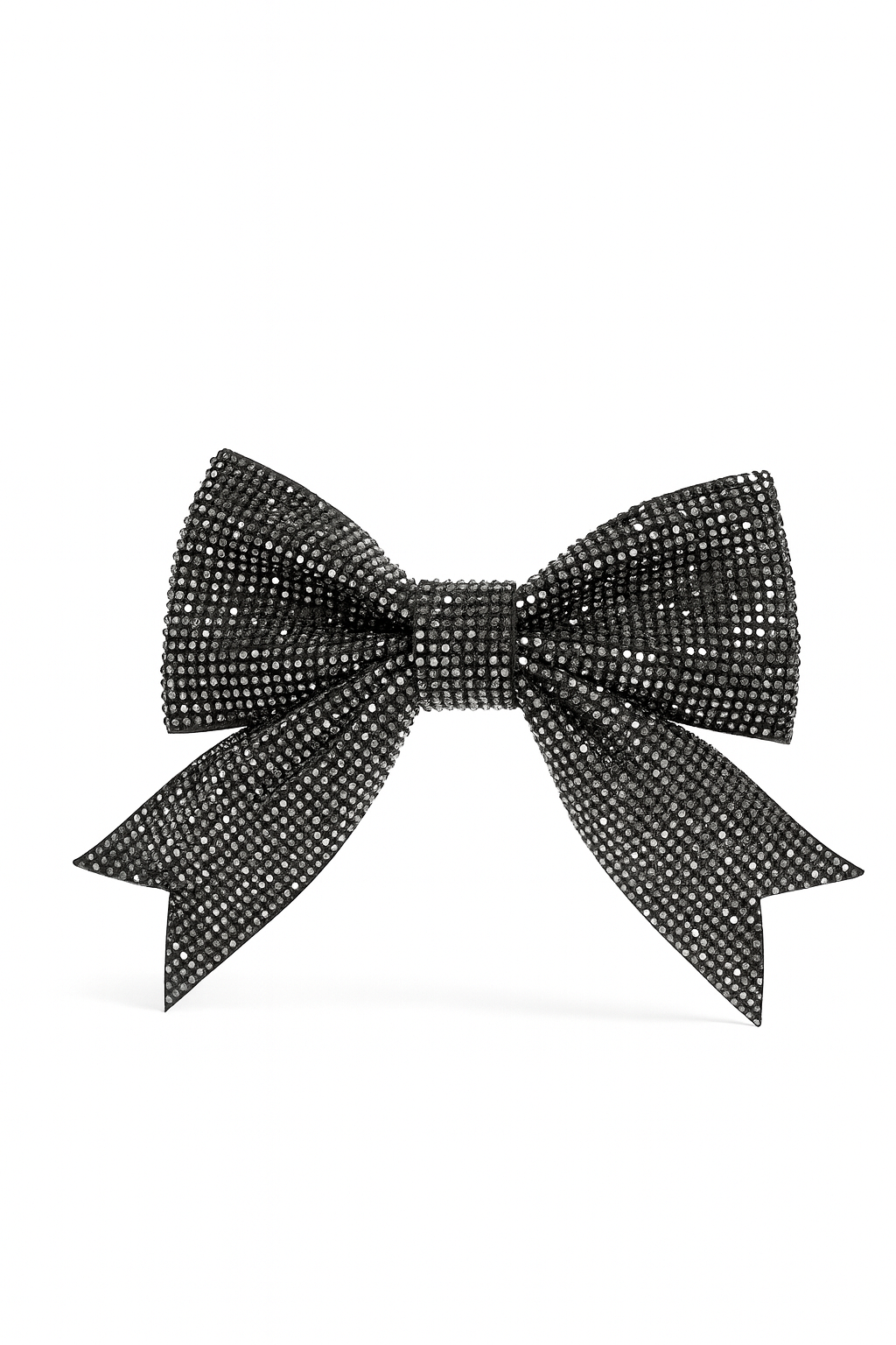 Black Studded Bow Clip