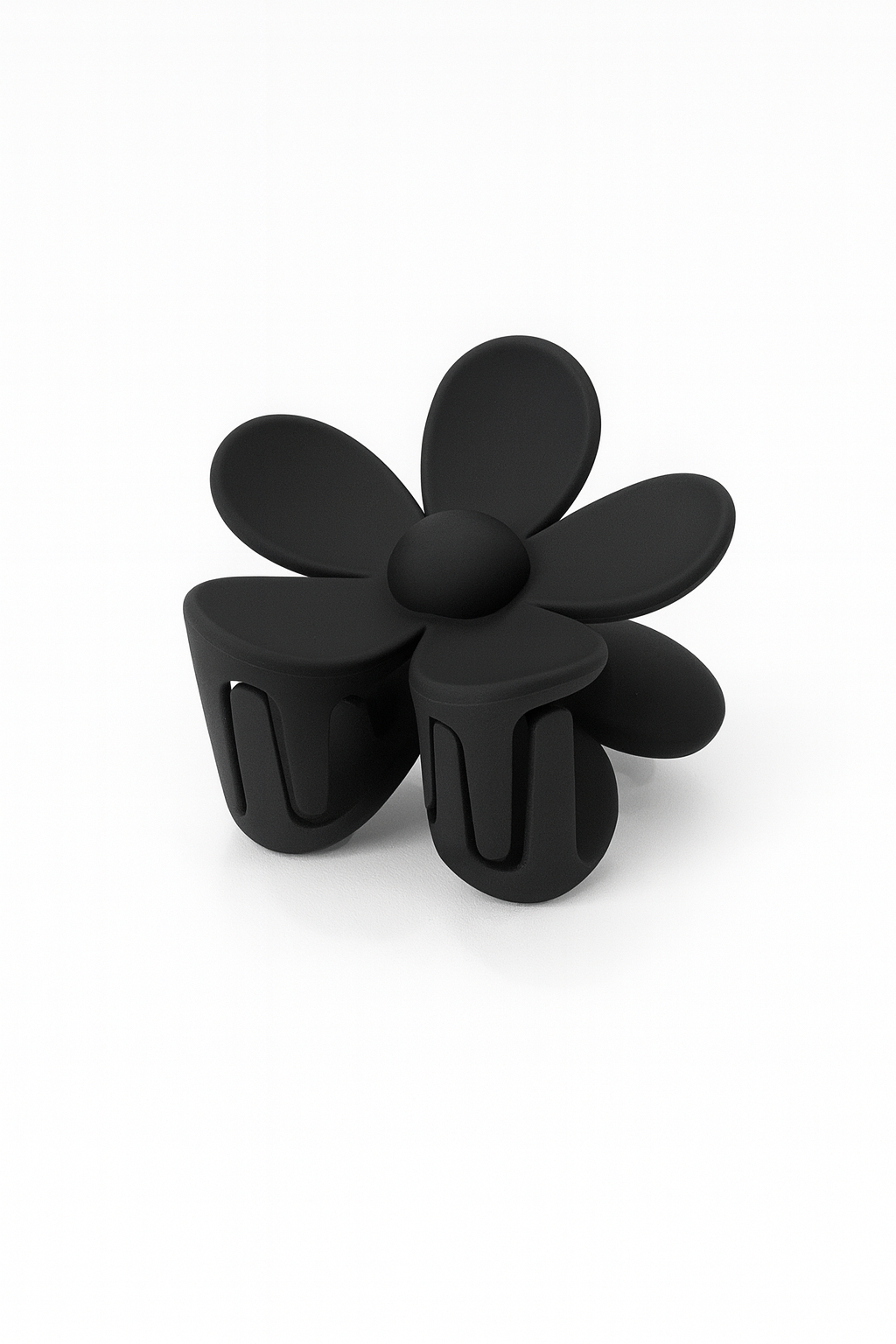 Matte Flower Black Hair Clip