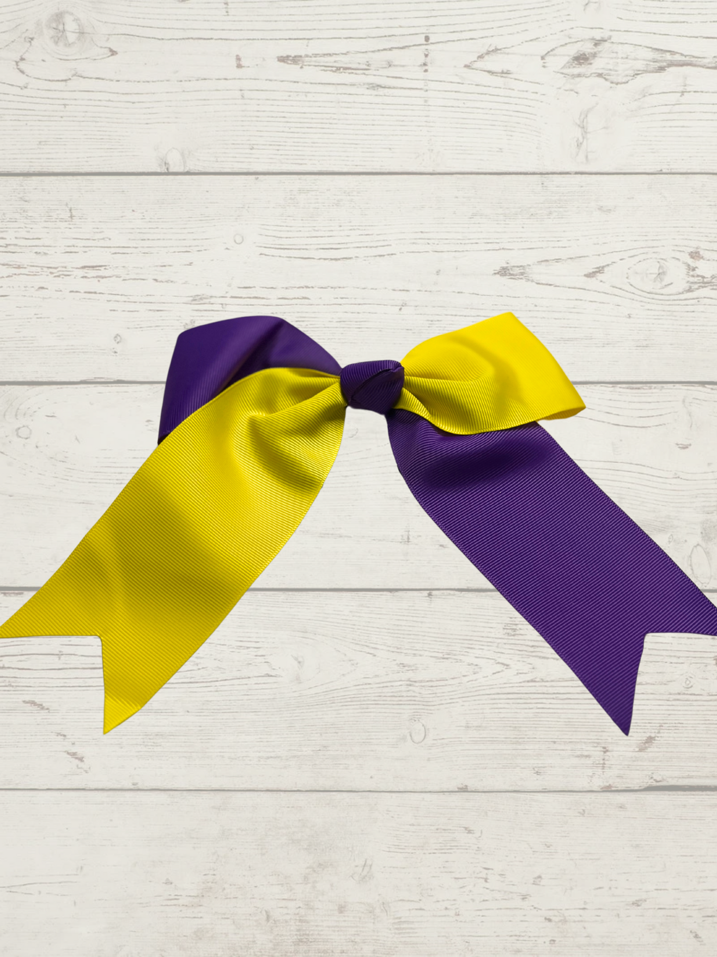 Cheer Bow Yellow & Purple