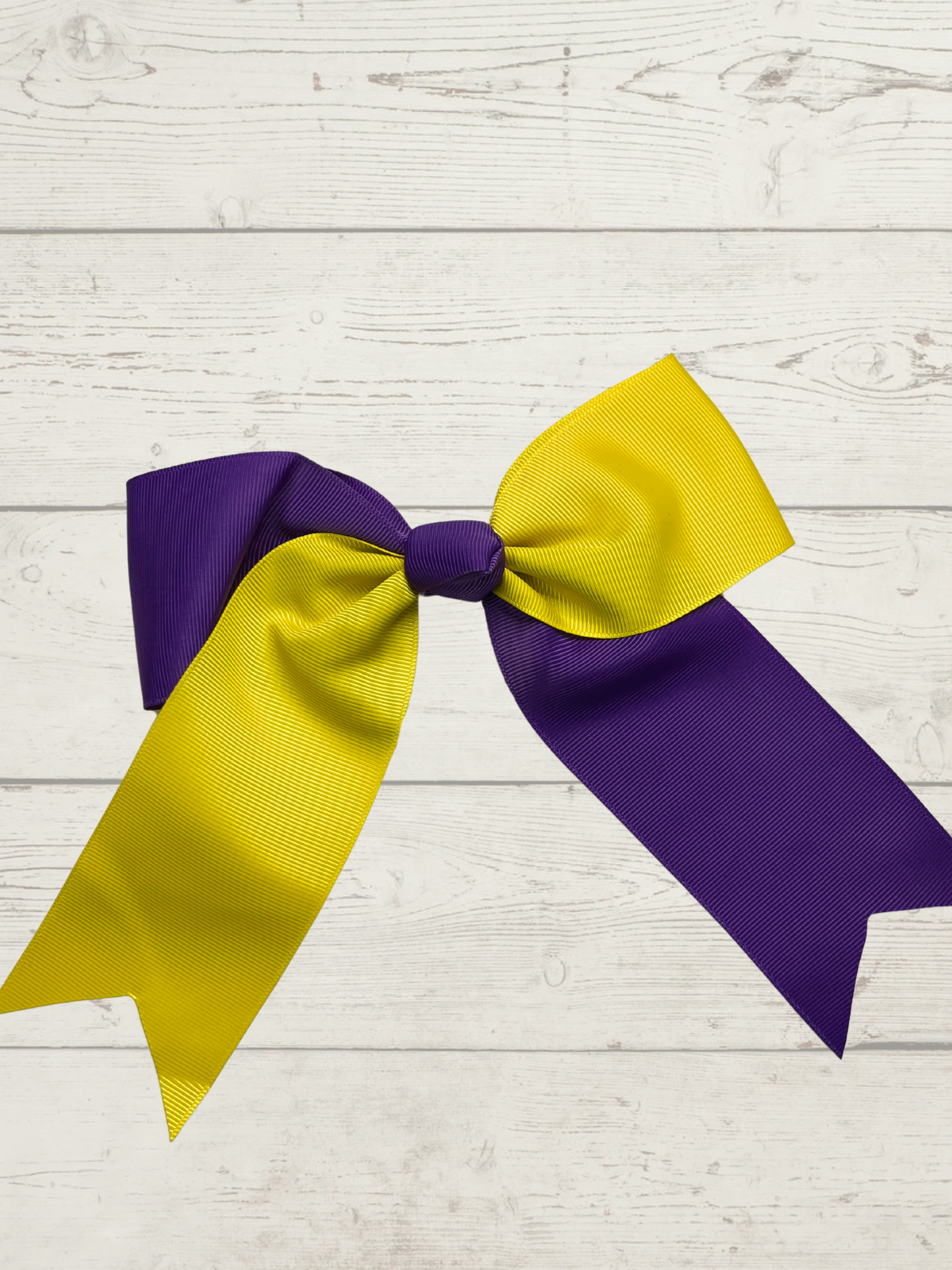 Cheer Bow Yellow & Purple